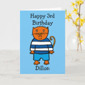 オリジナルのディロンねこ カード (黄色い花)