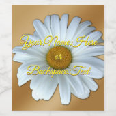 オリジナルのデイジーボトルラベル ワインラベル (シングルラベル)