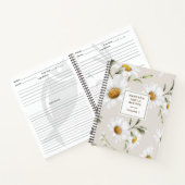 オリジナルのデイジー フラワーズ ファミリー レシピ クックブック ノートブック (内部)