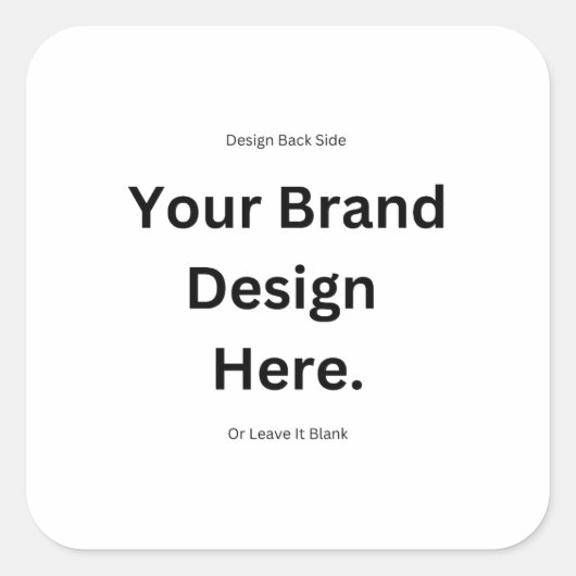 オリジナルのデザインを作成してステッカーを印刷 スクエアシール (正面)