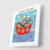 オリジナルのノアの箱舟 スクエア壁時計 (傾斜)