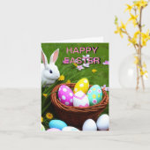 オリジナルのハッピーイースターカード カード (黄色い花)