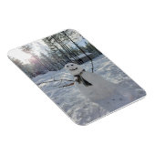 オリジナルのハッピー雪だるま冬の写真撮影 マグネット (右側)