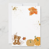 オリジナルのハロウィン秋のテディベアをデザインしよう 招待状 (正面)