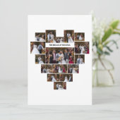 オリジナルのハート型写真コラージュをデザイン シーズンカード (スタンド正面)