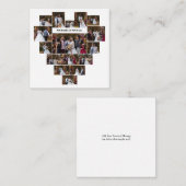 オリジナルのハート型写真コラージュをデザイン ノートカード (正面/裏面)