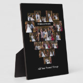 オリジナルのハート型写真コラージュをデザイン フォトプラーク (側面)