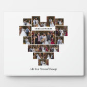 オリジナルのハート型写真コラージュをデザイン フォトプラーク (正面)