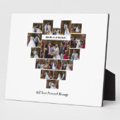 オリジナルのハート型写真コラージュをデザイン フォトプラーク (側面)