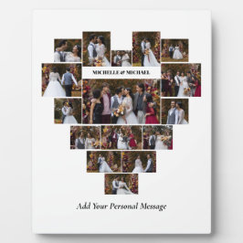 オリジナルのハート型写真コラージュをデザイン フォトプラーク