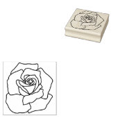 オリジナルのバラの花の開花フラワー ラバースタンプ (押印)