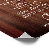 オリジナルのバー メニュー  ウェディング用 おしゃれなカリグラフィー ポスター (角)