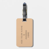 オリジナルのパグの写真を入れたトラベルラゲッジタグ ラゲッジタグ (裏面縦)