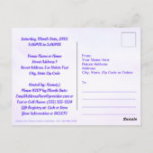 オリジナルのパンジー、誕生日ポストカード招待状 ポストカード (裏面)