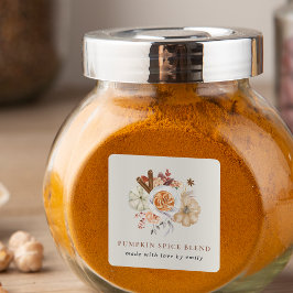 オリジナルのパンプキンスパイスブレンド ギフト スクエアシール