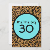 オリジナルのヒョウ柄 30歳の誕生日招待状 招待状 (裏面)