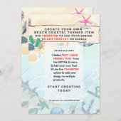 オリジナルのビーチ・コースト・ナウチカル・イベント招待状をデザインしよう 招待状 (正面/裏面)