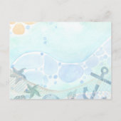 オリジナルのビーチ・コースト・ナウチカル・イベント招待状をデザイン ポストカード (裏面)