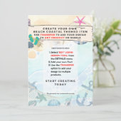 オリジナルのビーチ・コースト・ナウチカル・イベント招待状をデザイン 招待状 (スタンド正面)