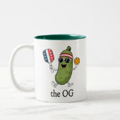 オリジナルのピックルボールプレーヤー ツートーンマグカップ (左)