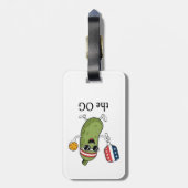 オリジナルのピックルボールプレーヤー ラゲッジタグ (裏面縦)