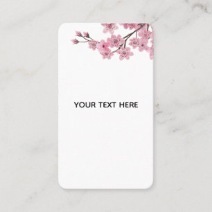 オリジナルのピンクの桜 名刺
