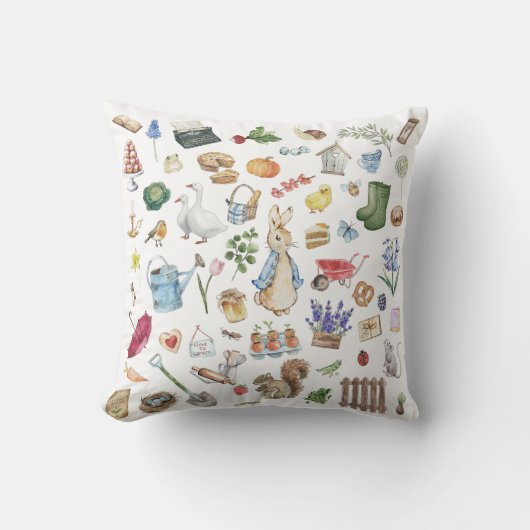 オリジナルのピーターうさぎ クッション (正面)