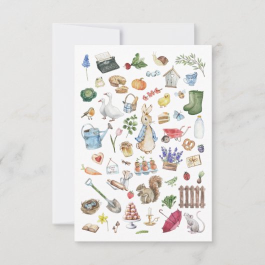 オリジナルのピーターうさぎ サンキューカード (正面)