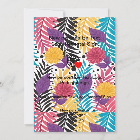 オリジナルのフラット招待状をカスタマイズ 招待状 (正面)