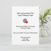 オリジナルのフラット招待状をカスタマイズ 招待状 (スタンド正面)