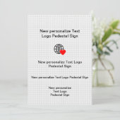 オリジナルのフラット招待状をカスタマイズ 招待状 (スタンド正面)