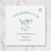 オリジナルのブライズパーティー カクテル ソーシャル クラブ フェイバータグ (裏面)