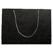 オリジナルのブラックレザーデザイン抱き枕 ラージペーパーバッグ (裏面)