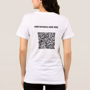 オリジナルのブランド名とQRコードのビジネス用カスタムグッズ トライブレンドTシャツ