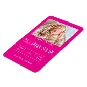 オリジナルのベビー誕生お知らせカード マグネット (左側)