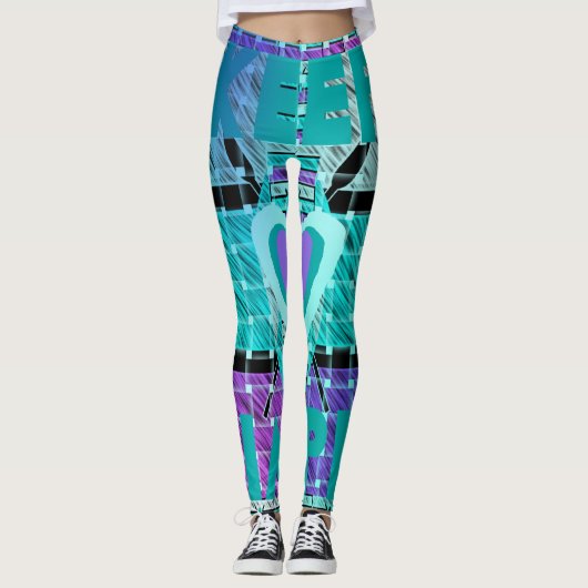 オリジナルのベーシックパンツを作ろう シンプルなブルーパンツ レギンス (正面)