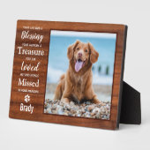 オリジナルのペットメモリアルプレート - ラスティックパウプリント フォトプラーク (側面)