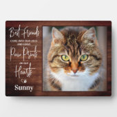 オリジナルのペットメモリアル ネコの写真 フォトプラーク (正面)