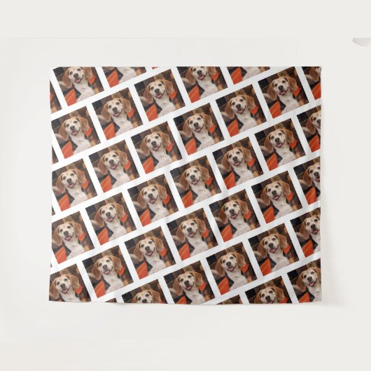 オリジナルのペット写真 - 犬, 猫, ステップ&リピート背景 タペストリー (正面(横))