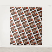 オリジナルのペット写真 - 犬, 猫, ステップ&リピート背景 タペストリー (正面)