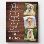 オリジナルのペット犬メモリアル 思い出のプレート フォトプラーク (正面)