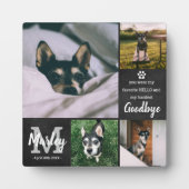 オリジナルのペット追悼写真コラージュ フォトプラーク (正面)