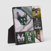 オリジナルのペット追悼写真コラージュ フォトプラーク (正面)