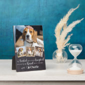 オリジナルのペット追悼記念詩 4枚の写真 フォトプラーク (側面)