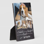 オリジナルのペット追悼記念詩 4枚の写真 フォトプラーク (側面)