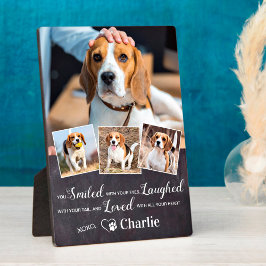 オリジナルのペット追悼記念詩 4枚の写真 フォトプラーク