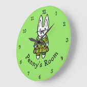 オリジナルのペニー・ザ・ラビット ラージ壁時計 (傾斜)