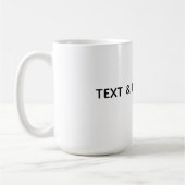 オリジナルのホワイト コーヒーマグカップ (左)