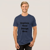 オリジナルのホワイト トライブレンドTシャツ (正面全面)