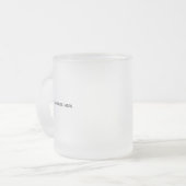 オリジナルのホワイト フロストグラスマグカップ (正面左)